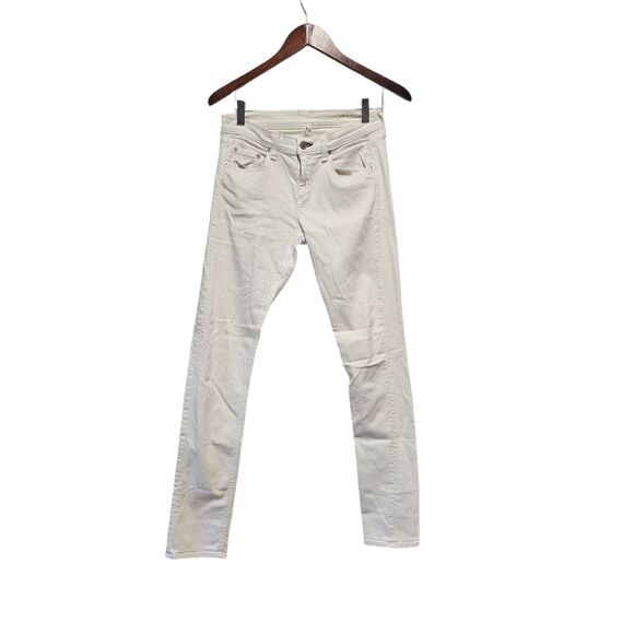 Rag & Bone Jeans White The Dre Skinny Stretch Denim‎ 26 AGED BRIGHT WHITE - Picture 2 of 4